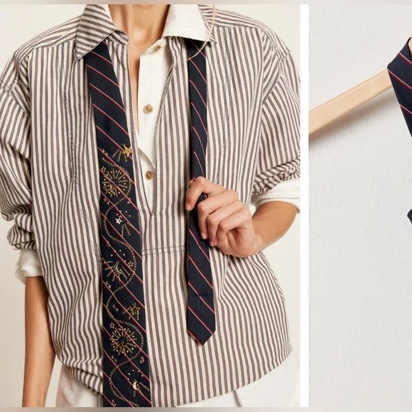 NWT Free People Tricia Fix Embellished Tie - blue - one size / ALL - Picture 2 of 13